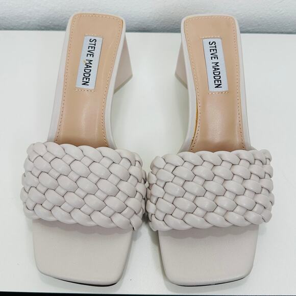 Steve Madden Bone Monte Carlo Slip On Triangle Heel Sandal 6 - Picture 1 of 12